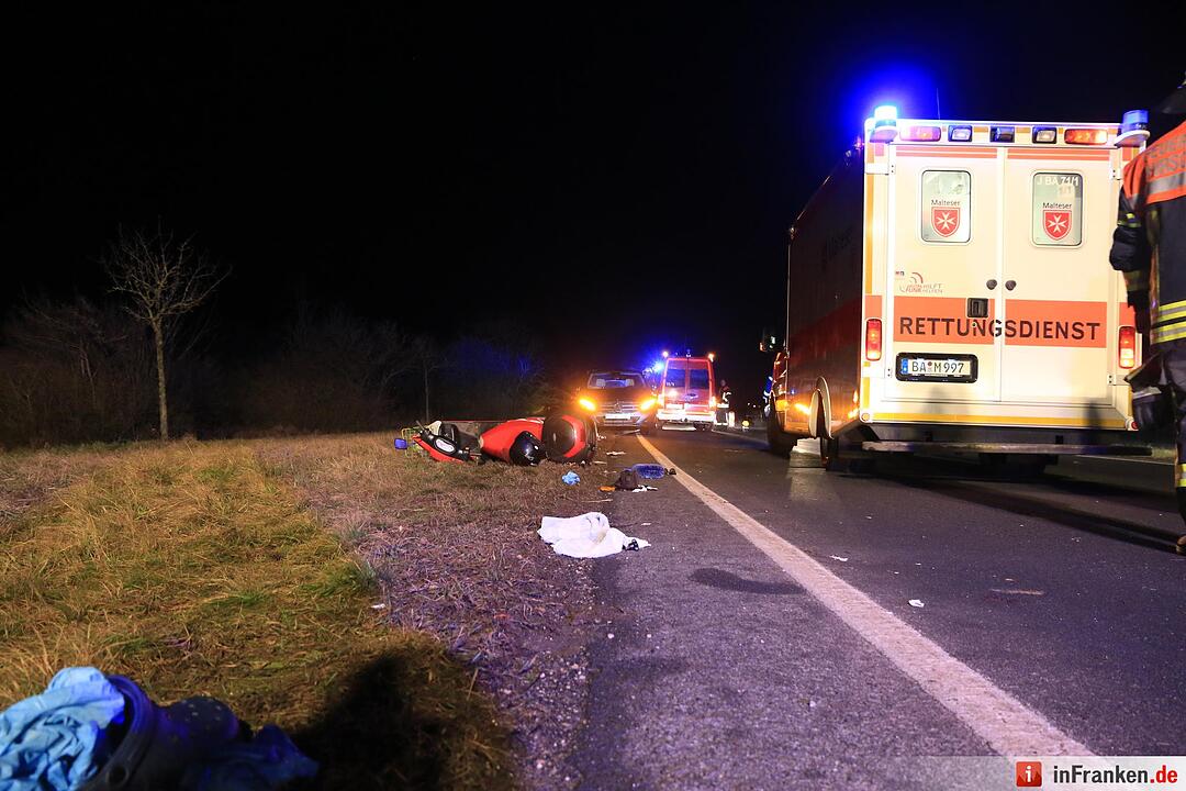 Schwerer Unfall zwischen Hirschaid und Altendorf