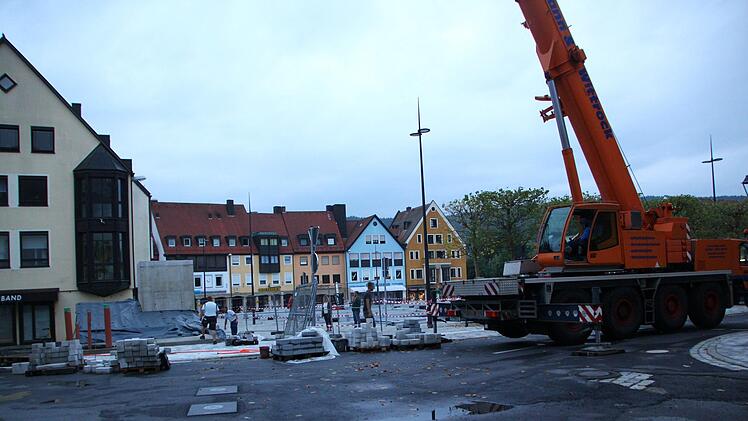 Morgens um 5 Uhr wird die Baustelle vorbereitet.Foto: Katrin Geyer