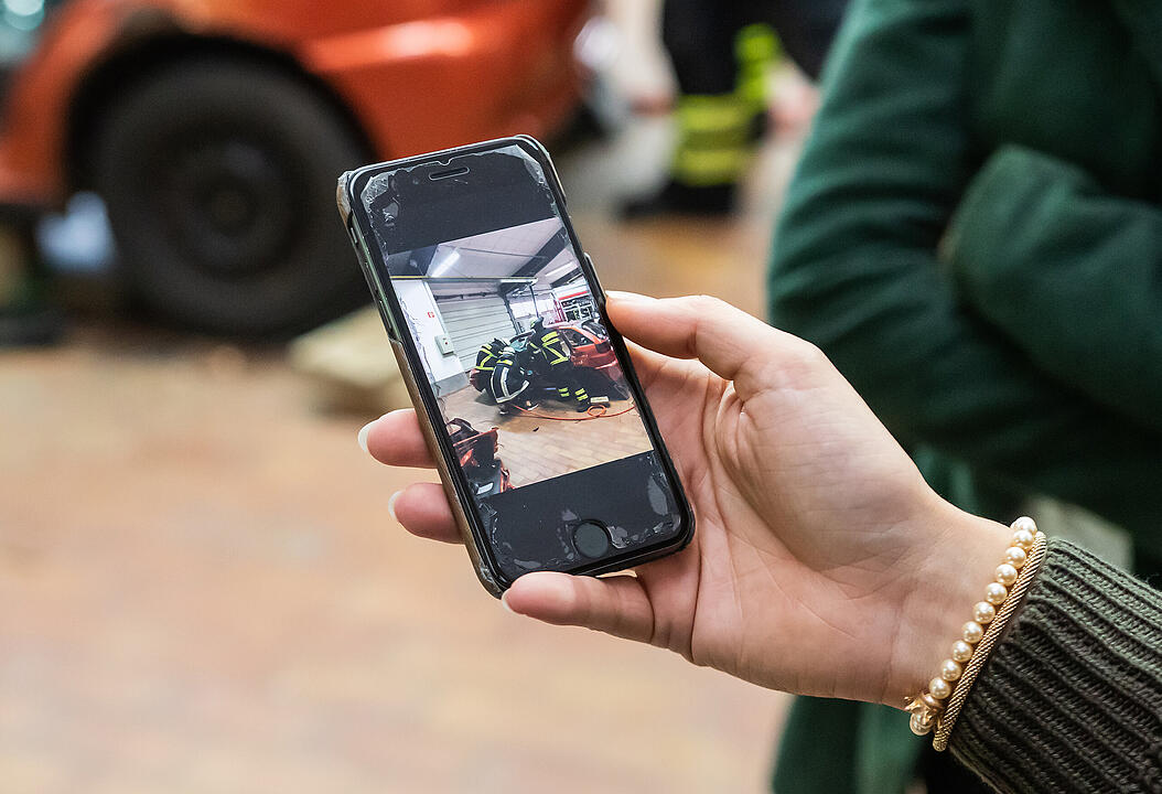 Prinzessinnen bei Feuerwehr