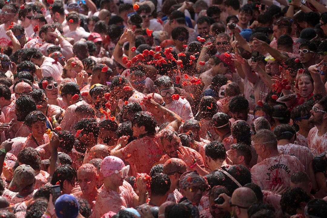 &laquo;La Tomatina&raquo;: Tomatenschlacht in Spanien