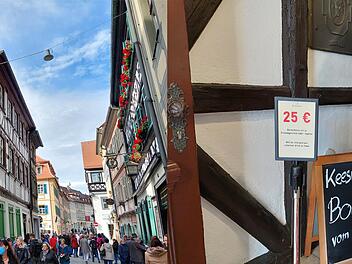 Restaurant Alt-Ringlein Bamberg: Schild soll mitgebrachte Speisen und Getränke vorbeugen