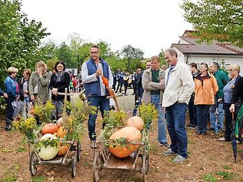 Das Interesse an der offiziellen Eröffnung der Kürbissaison war groß. Foto: Andrea Spörlein