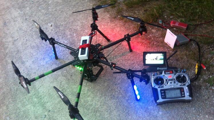 Johannes Maser hat mit diesem Flugger&auml;t auch Luftaufnahmen gemacht.