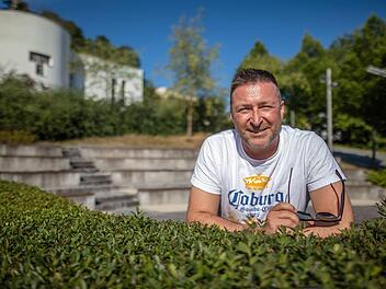 Oli Schneider im kleinen Amphietheater beim Kunstverein in CoburgFoto: Agentur Streckenbach