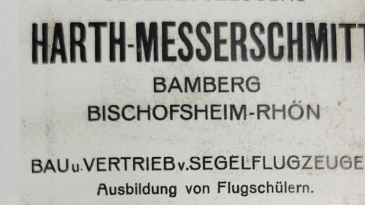 Das Firmenschild von Messerschmitts und Hardts erster Firma in Bischofsheim. Foto/Quelle: Airbus corporate heritage