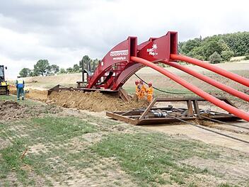 Der Münchauracher Mehrfachpflug im Einsatz     Foto: privat