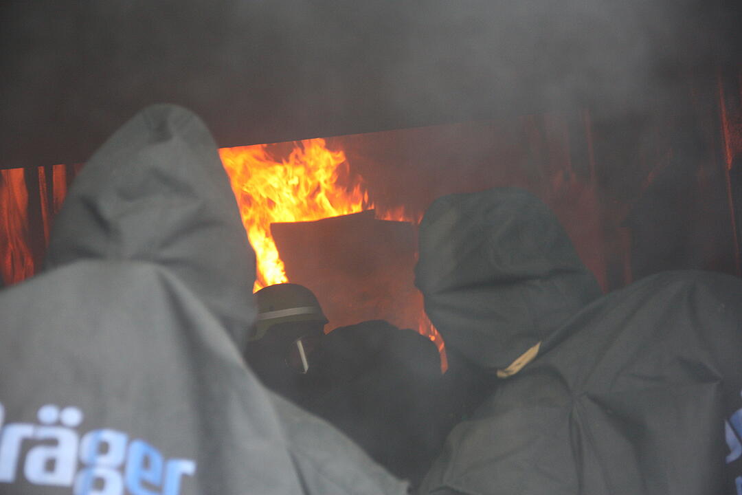 FEuerwehr-Brandcontainer