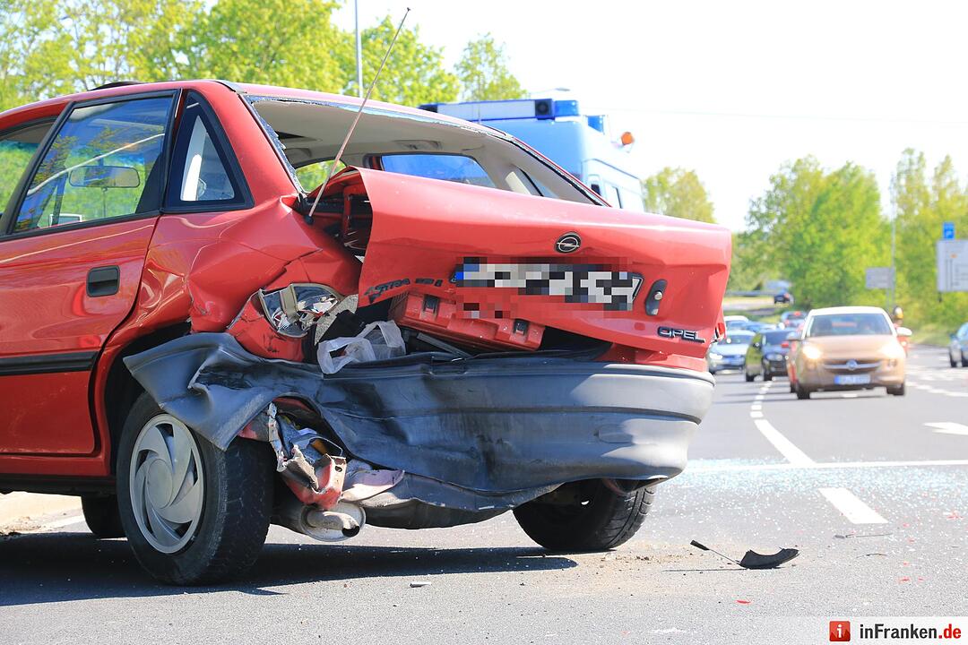 Unfall auf dem Berliner Ring in Bamberg