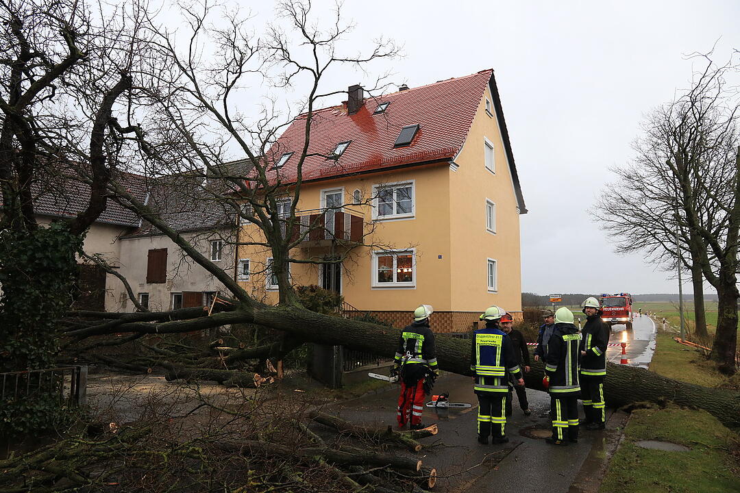 Sturmtief Burglind saust durch den Landkreis Bamberg