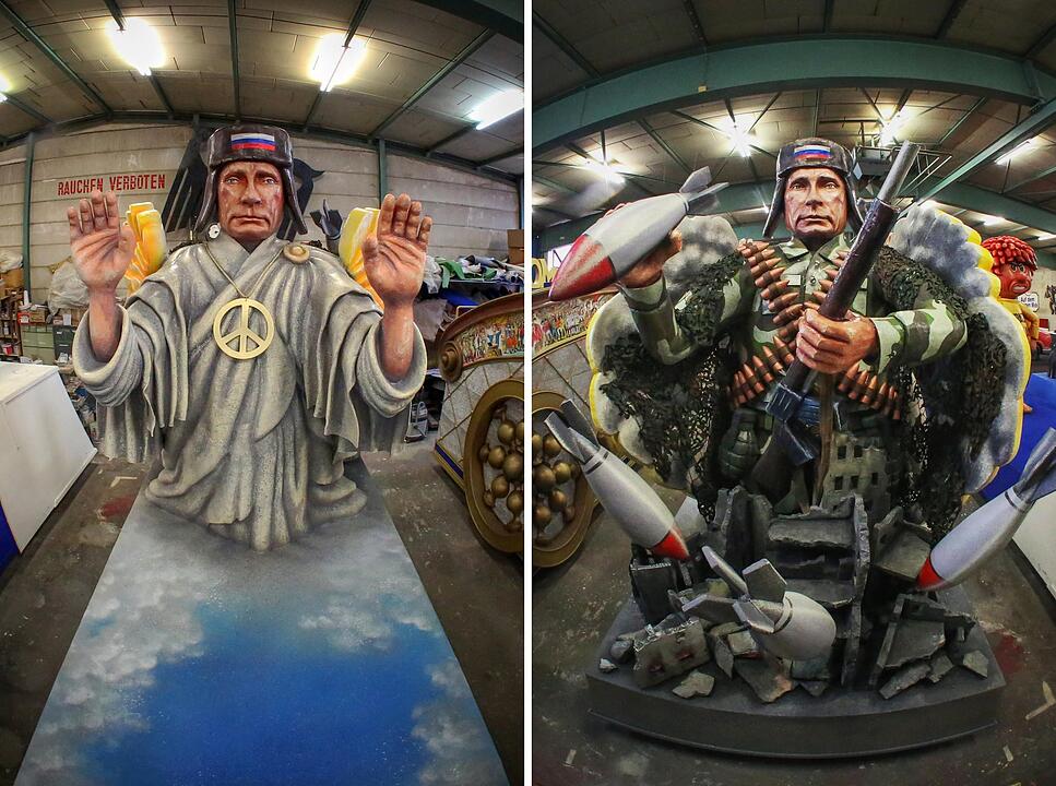 Motivwagen für Mainzer Rosenmontagszug