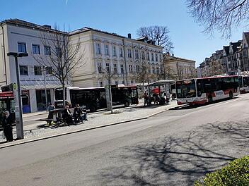 ZOB Bamberg, Busse am Zentralen Busbahnhof in der Bamberger Innenstadt, Bus, Stadtbus