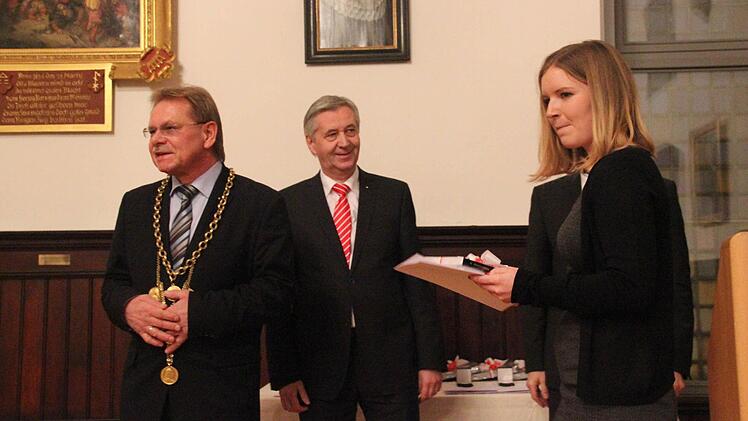 Bei der Ehrung von Patrizia Scheibl. Foto: Marco Meißner