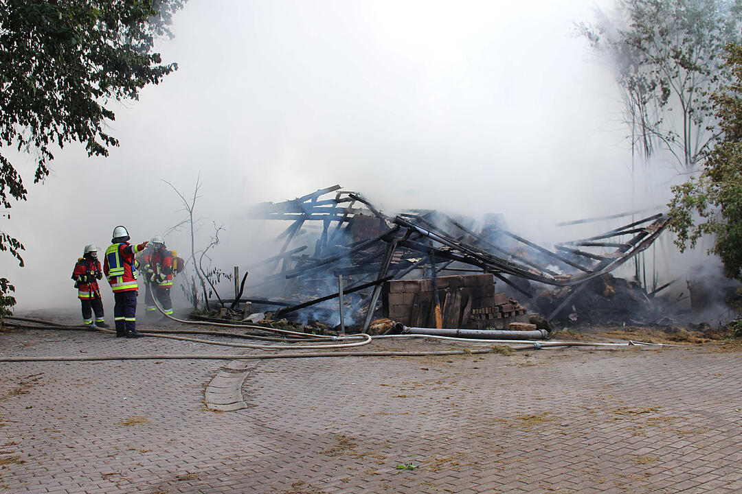 Scheunenbrand im Landkreis Bayreuth