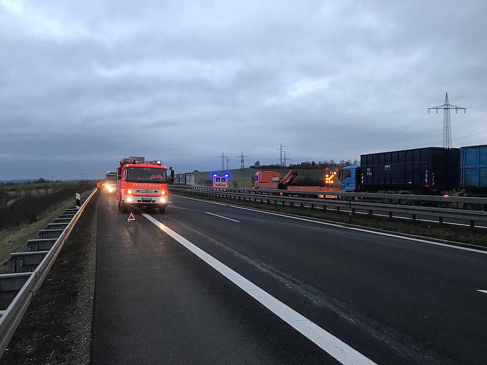 A73 gesperrt: Unfall zwischen Lichtenfels und Bamberg