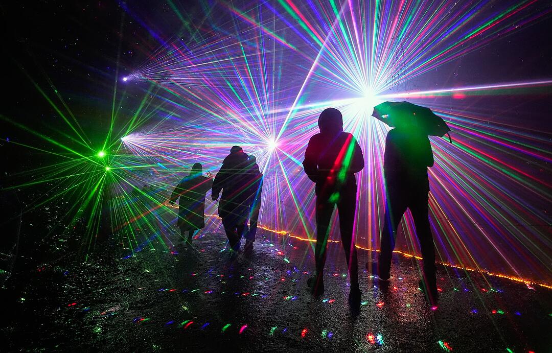 Lichtinstallation in Großbritannien