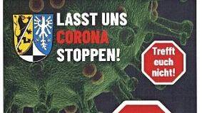 Mit solchen Plakaten warb der Landkreis in der Hochphase der Corona-Infektion um besonnenes Verhalten.  Foto: Archiv