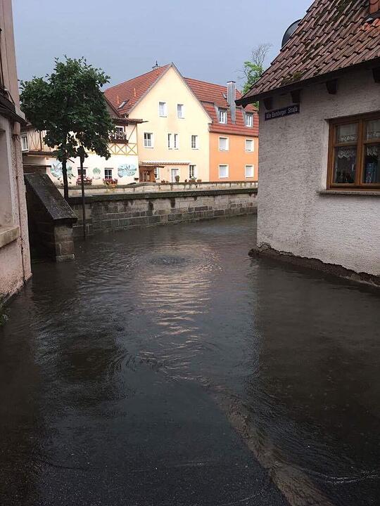 Unwetter: Überschwemmungen in Kulmbach und Kronach