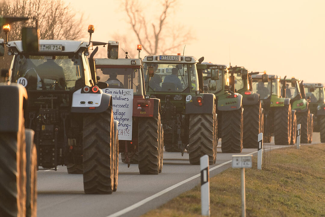 Bauerndemo... auf dem Weg nach N&uuml;rnberg