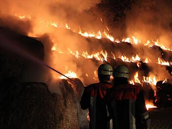Brand in Untererthal im Oktober 2013: Hier waren die Hammelburger im Einsatz - einer von 154 Einsätzen.  Foto: Markus Reeh