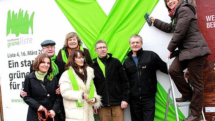 Mit Annette Prechtel (r.) an der Spitze, aber ohne OB-Kandidaten ging die Forchheimer Grüne Liste in die Stadtratswahl 2014. Auch für die Neuwahl am 6. März 2016 schickt die Partei keinen eigenen Bewerber ins Rennen.  Archivfoto: Josef Hofbauer