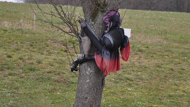 An diesem Baum bei Mittelehrenbach klebt eine Hexe. Foto: Leo Hühnlein
