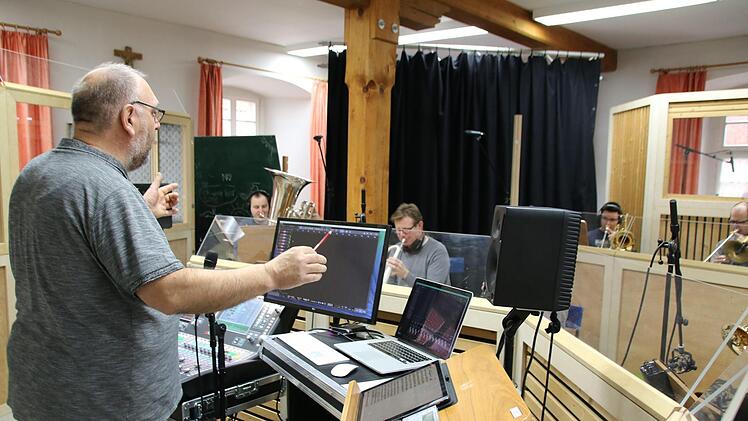 Bei den Aufnahmen in der Zehntscheune Thomas Malz