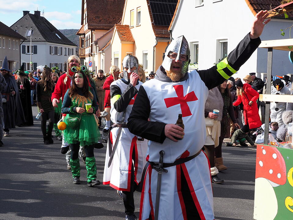 Wildes Faschingstreiben in Steinach an der Saale.
