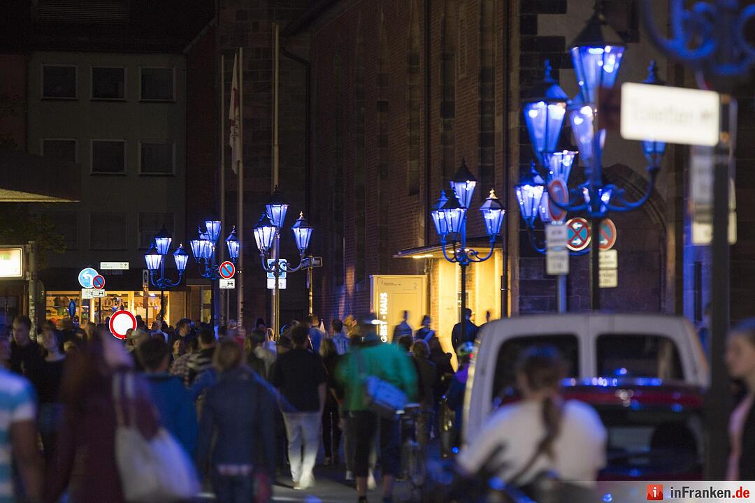 Eindrücke von der Blauen Nacht in Nürnberg