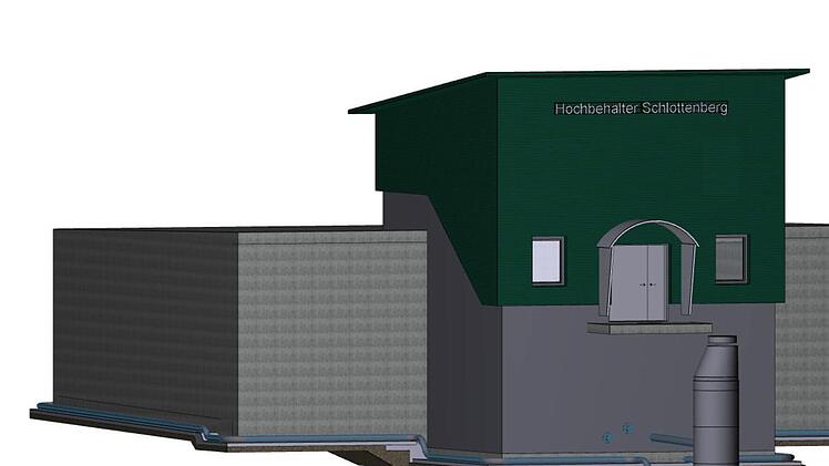 So soll der neue Hochbehälter Schlottenberg aussehen