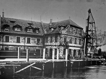So sah der Komplex der Unteren Mühlen 1931 aus. Zum Ende des Zweiten Weltkriegs wurde die Sterzers- und Kaufmannsmühle vernichtet. Die Leibelsmühle war schon lange vorher abgebrochen worden. Foto: Stadt Bamberg