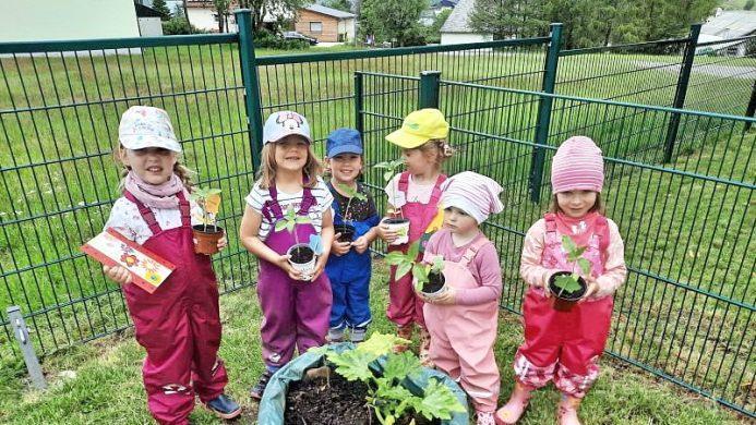 Die Kindergartenkinder aus Buchbach hatten viel Spaß.  Foto: Heike Schülein