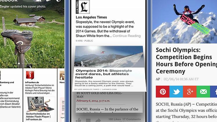 Screenshot: Facebook "Paper" für iPhone / Bearbeitung: Tobias Stich