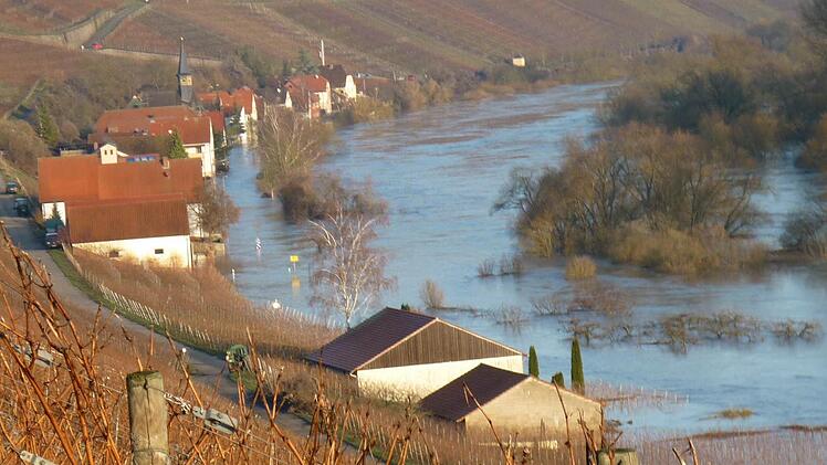 Köhler bei Hochwasser: Wo sonst die Hauptstraße verläuft, sind nur braune Fluten auszumachen. Foto: privat