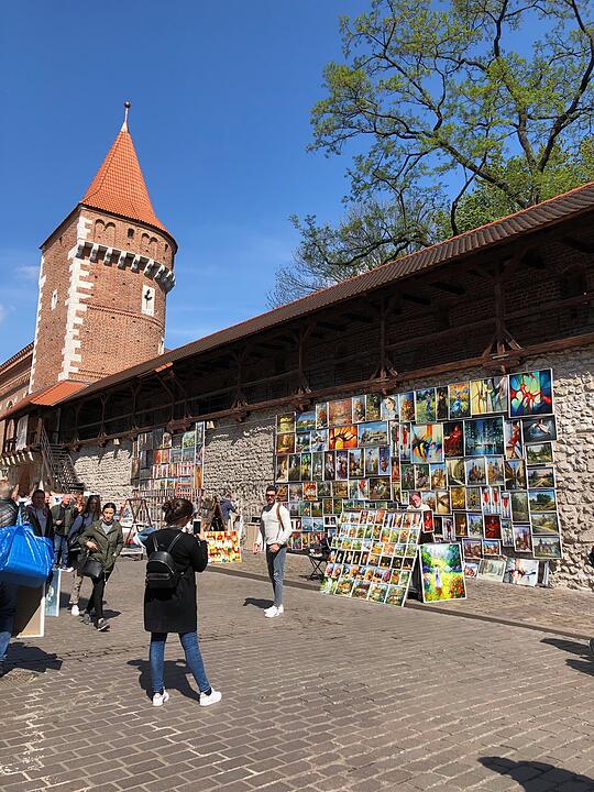 Die ehemalige Stadtmauer von Krakau