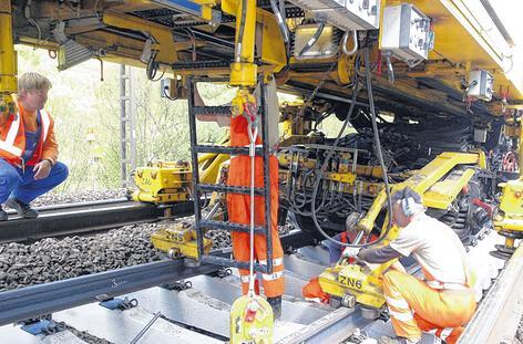 Neue Schienen werden verlegt