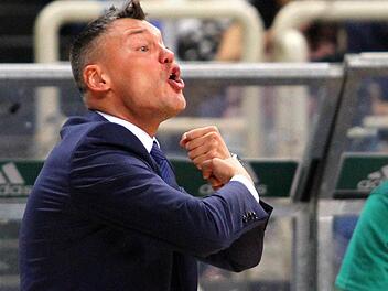 Krasser Außenseiter ist heute im Halbfinale Zalgiris Kaunas mit seinem impulsiven Coach Sarunas Jasikevicius.  Foto: Spyros Chorchoubas/Archiv dpa