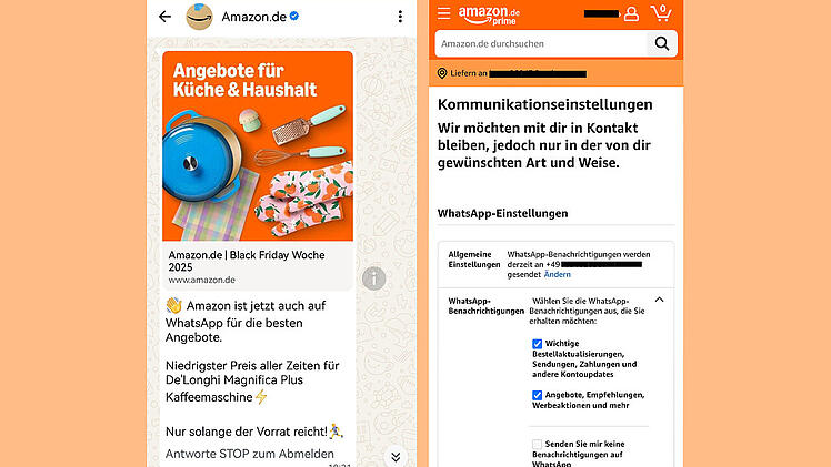 WhatsApp-Nachricht von Amazon: Steckt Betrug dahinter?