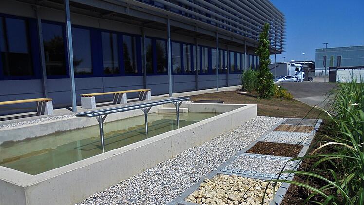 Kneippbecken und Sinnesweg des Höchstadter Unternehmens Baxter fanden hohe Anerkennung beim Wettbewerb "Mehr Grün auf Gewerbeflächen". Foto: Landratsamt