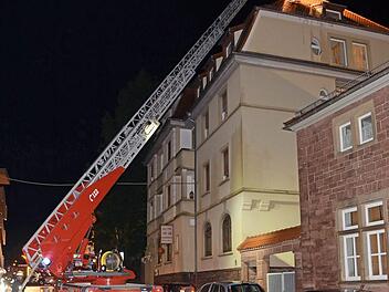 Dachstuhlbrand nach einem Blitzeinschlag vom 10. Juli.