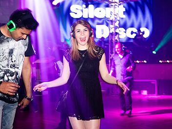 Die erste "Silent Disco" im Landkreis Kronach. Foto: Marian Hamacher