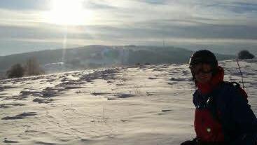 Ein Skifahrer am Farnsberg Foto: Bergwacht