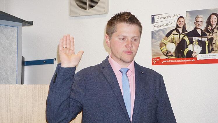 Vereidigung von Matthias Hauke zum Bürgermeister des Markts Zeitlofs. Foto: Marion Eckert