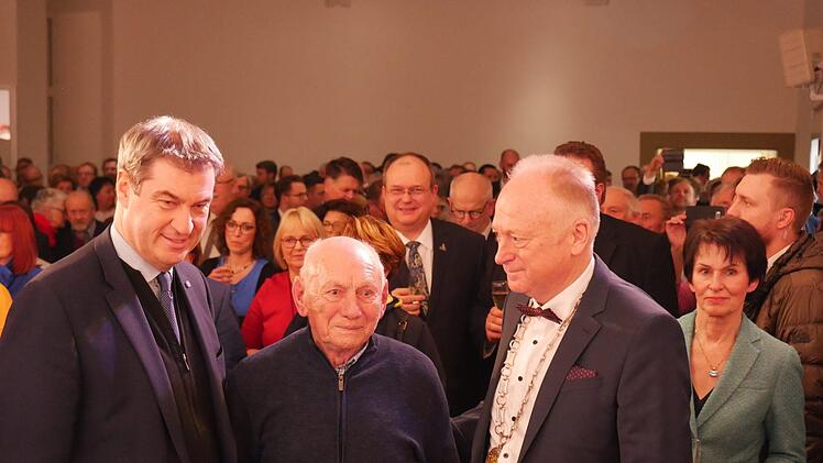 Ministerpräsident Markus Söder beim Neujahrsempfang in Münnerstadt.Heike Beudert