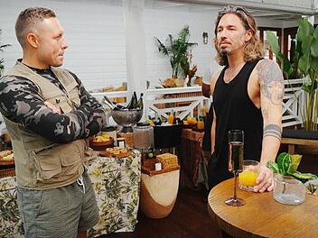 Patrick Romer (links) erkl&auml;rte Gil Ofarim, er habe bereits "viel" von ihm geh&ouml;rt.