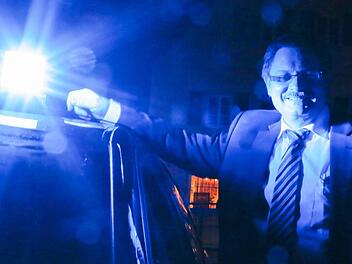 Staatssekretär Gerhard Eck bei einem "Blaulicht-Forum" in Oberfranken.  Archivbild: Barbara Herbst