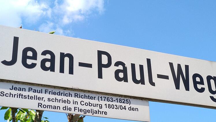 In Coburg erinnert auch in Weg an den Dichter Jean Paul.Foto: Jochen Berger
