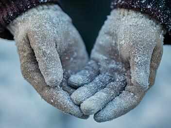 Handschuhe, Schnee, kalt, Frost, Winter