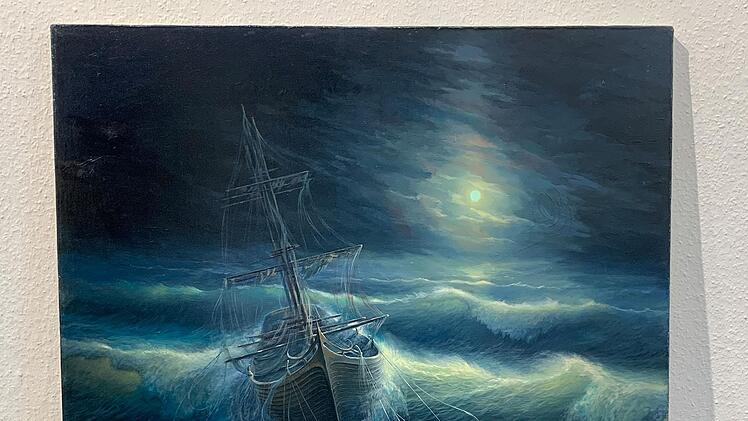 Das Schiff schwankt - ist das ein Sinnbild für die russische Machtpolitik? Der russische Künstler nennt den russischen Präsidenten kühn einen "blutigen Diktator".