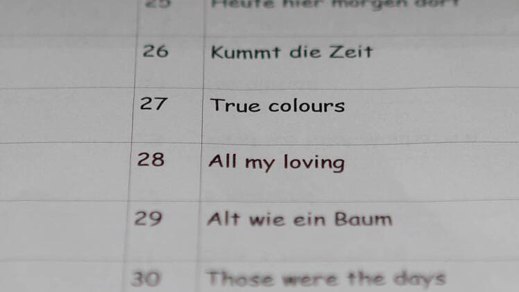 Blick ins Repertoire.