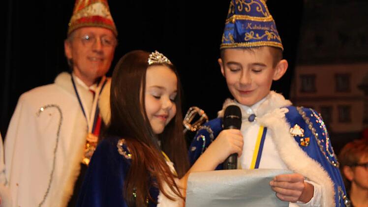 Das Kinderprinzenpaar Anna Maria und Carlos sorgten für gute Laune. Foto: Sonja Adam